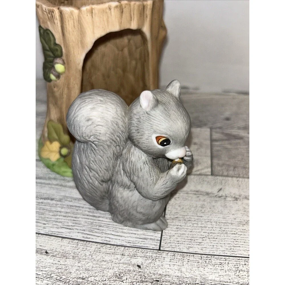 Franklin Porcelain 1984 Woodland Surprises Squirrel Hand Painted Country